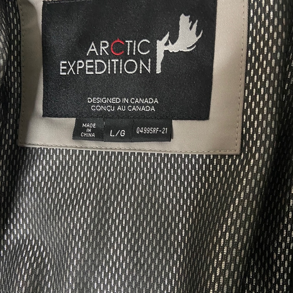 Arctic Expedition Quilted Down Coat with Removable Hood